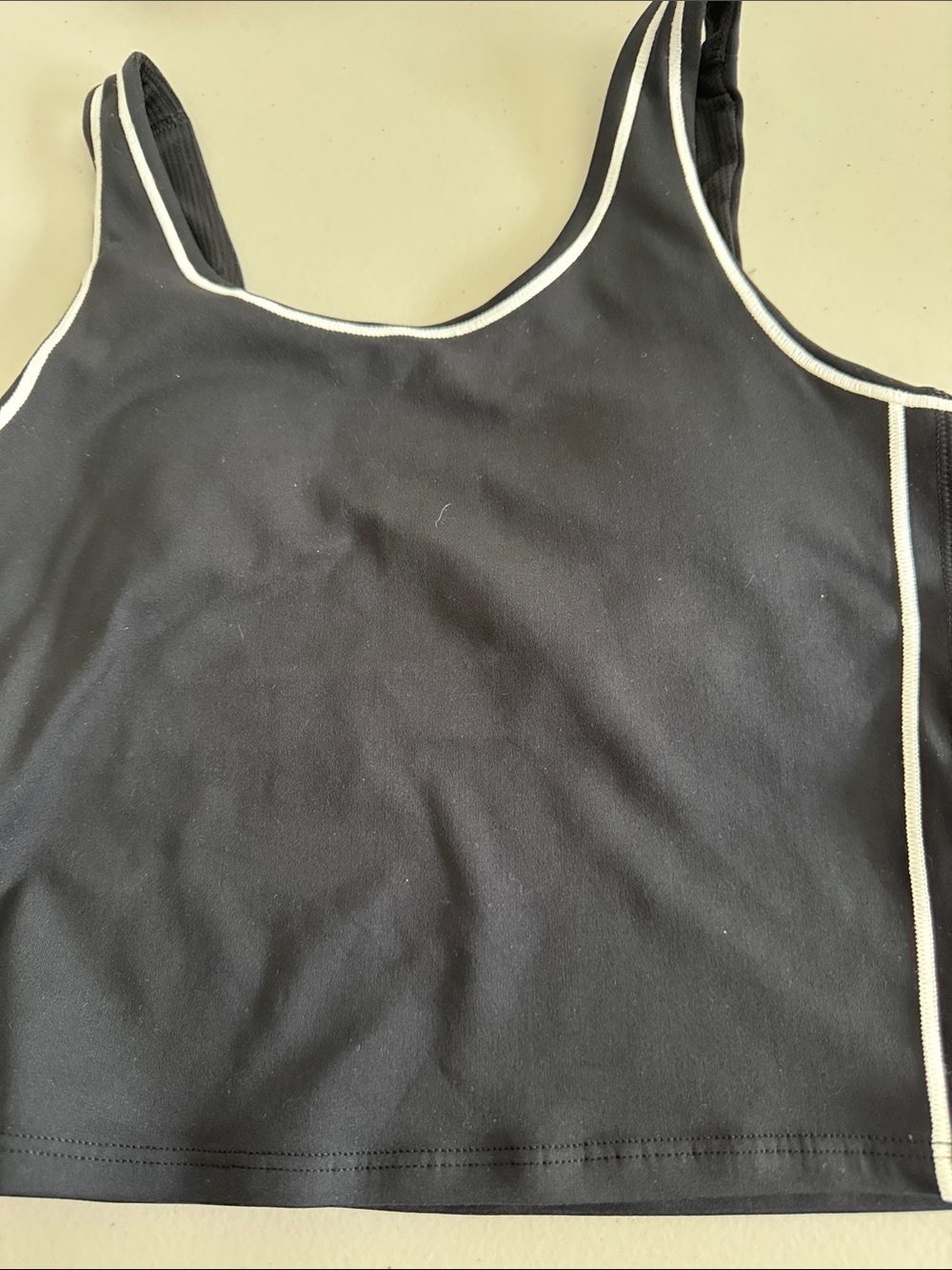 Athleta Black Tank Top with White Trim